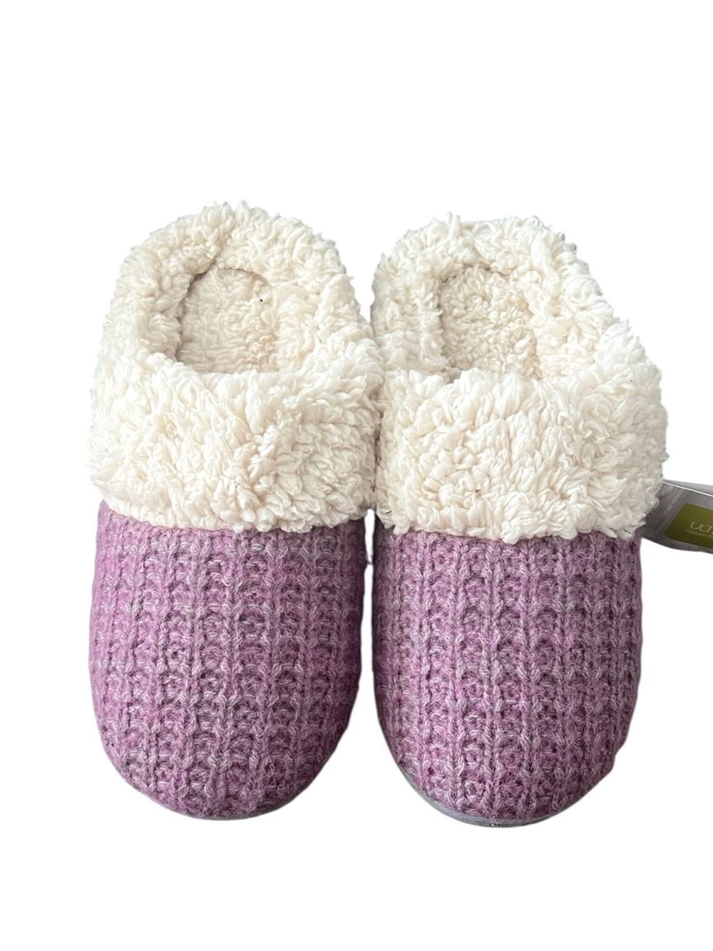 ULTRAIDEAS Women’s Pink Knitted Fleece Lined Slipper Size 7-8
